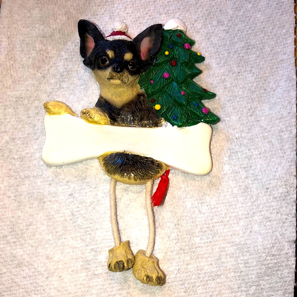 Chihuahua Christmas ornament. 5”x3.5”
